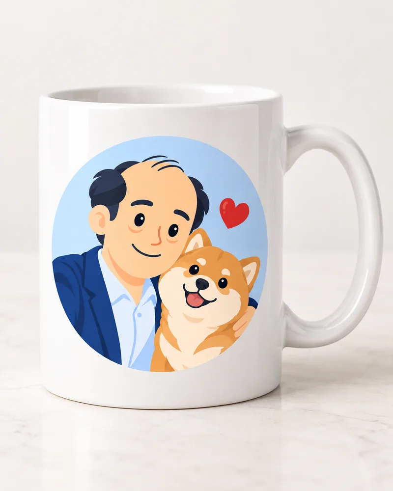 Taza «El Profe y Firulais» — Cerámica 11 oz